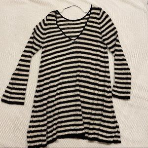 FREE PEOPLE I striped nubby knit dress